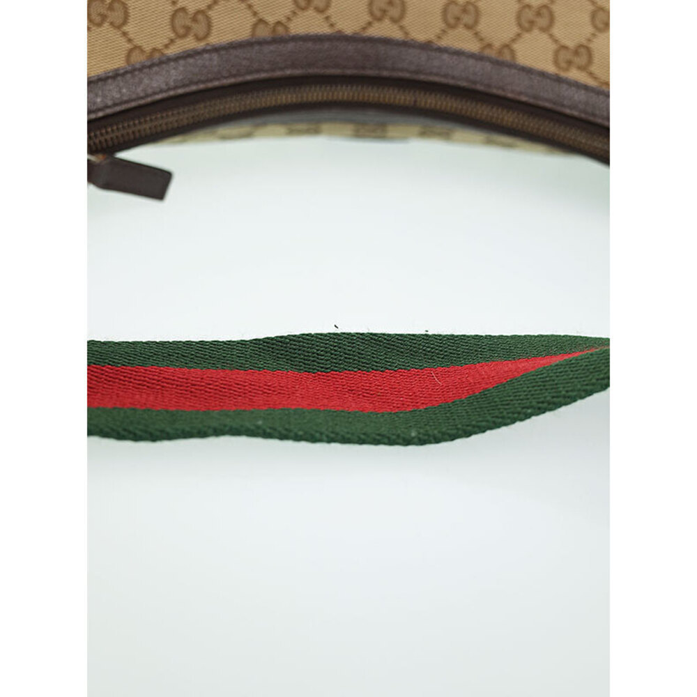 Gucci half GG Bag hobo bag Canvas Brown Messenger moon - Picture 8 of 9